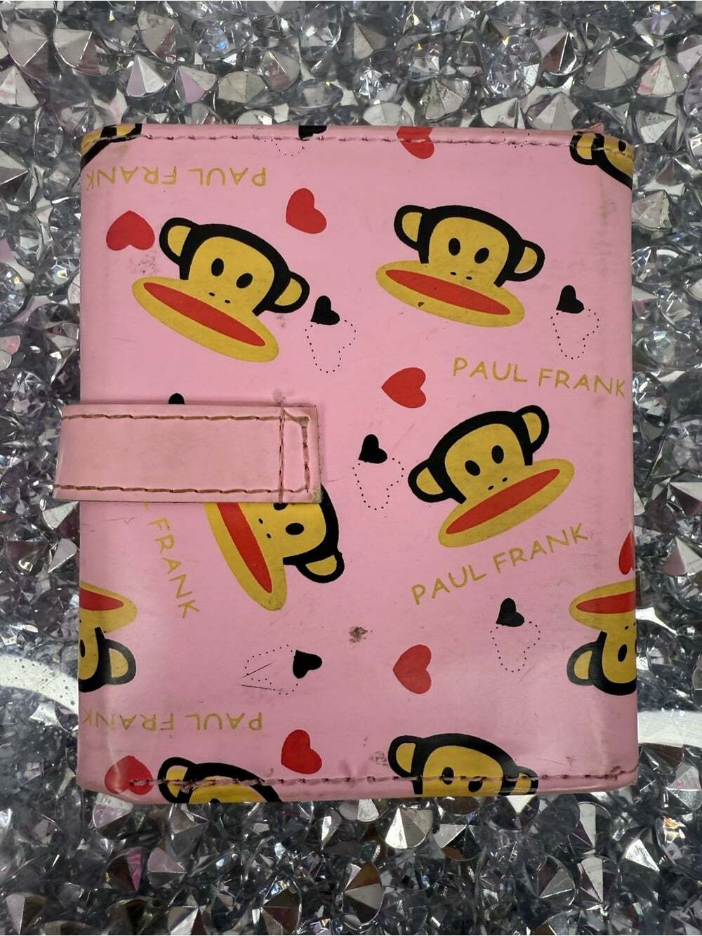 Paul Frank wallet Pink hearts y2k RARE Monkey Face Wallet with Heart Accents - Picture 3 of 7